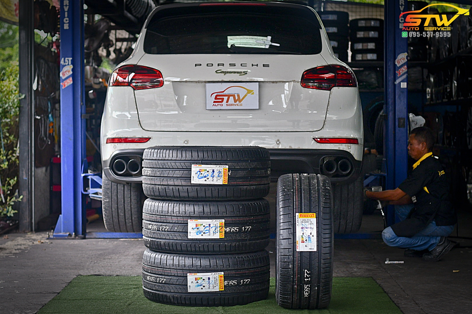 เปลี่ยนยาง PORSCHE Cayenne PIRELLI P Zero PZ4 295/35R21 107Y