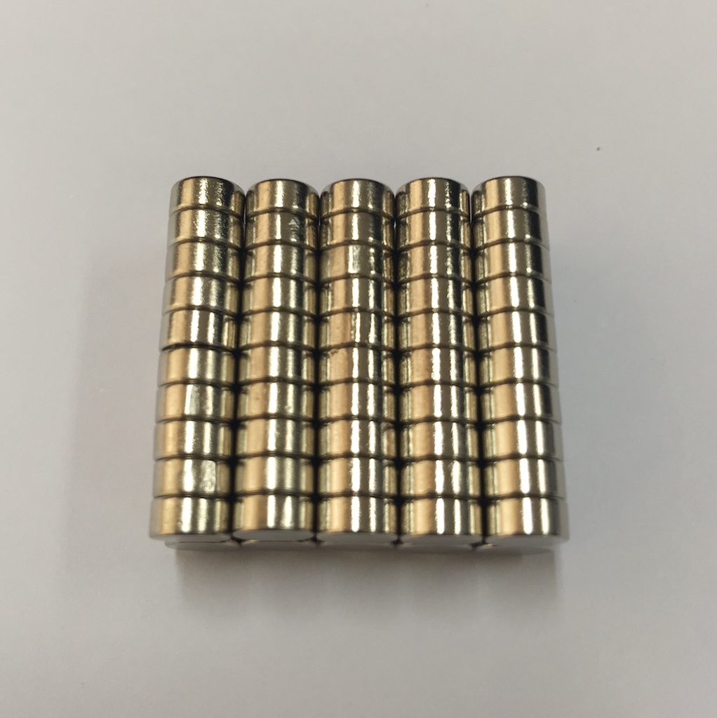 Neodymium Disc Magnets N35 6x3 mm. 100pcs.