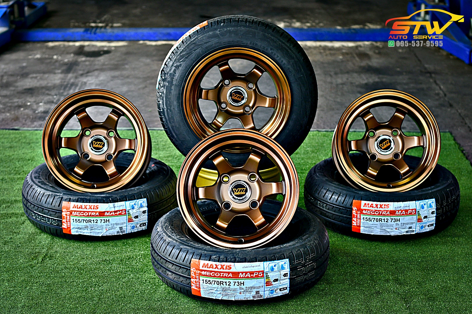 ล้อแม็กซ์ MGW MF6013.3 ขอบ12+ยาง MAXXIS MA-P5 155/70R12