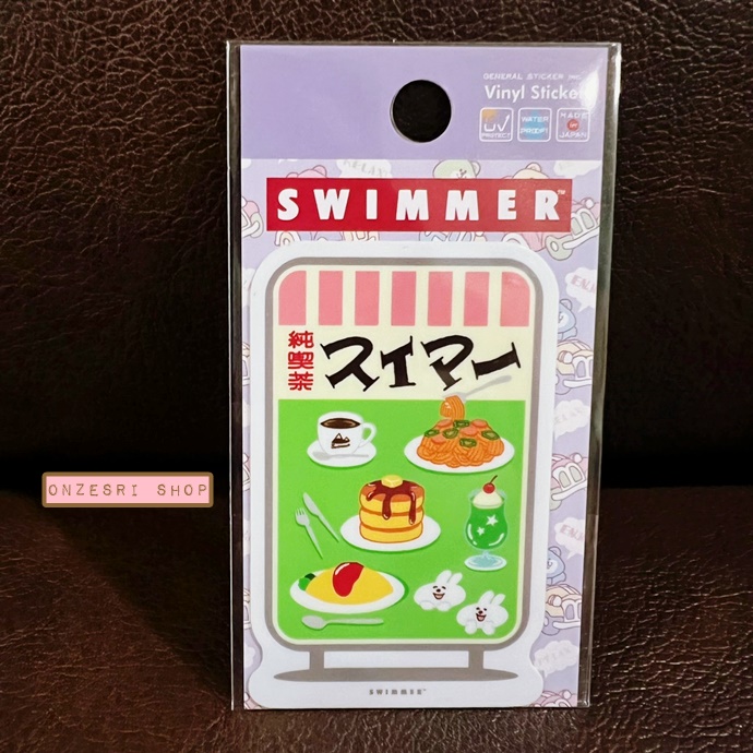 Swimmer Vinyl Mini Sticker จากญี่ปุ่น เป็นสติกเกอร์กันน้ำสีสดใส แบบเล็ก ใช้ตกแต่งสิ่งต่าง ๆ ได้ ทนทาน มีหลายแบบให้เลือก