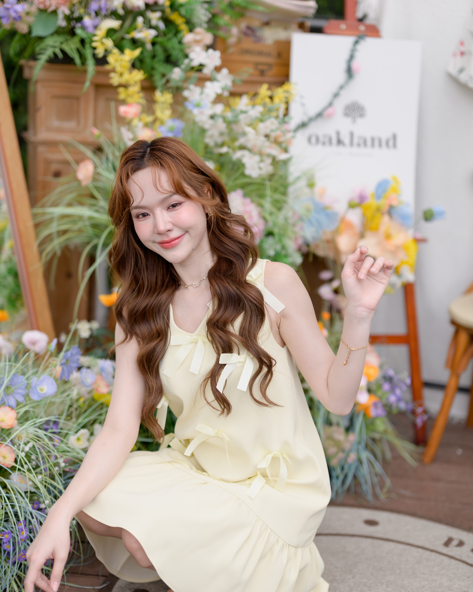 Bow me softly dress : สีเหลืองอ่อน