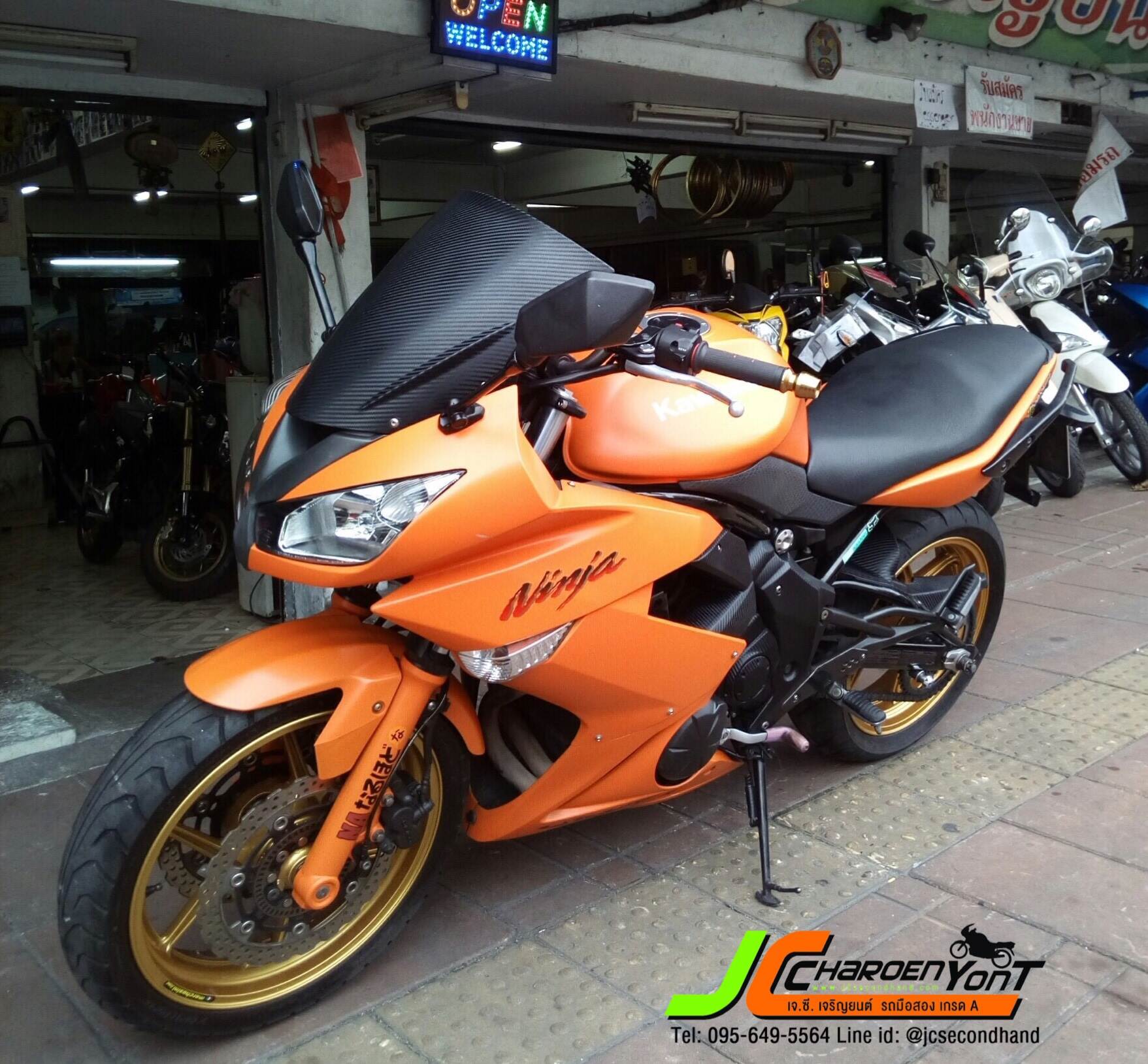 "สปอร์ต Bigbike รถบ้านมือเดียว" มาแล้วค่ะ KAWAZAKI Ninja650 c.c จดทะเบียนกลางปี53 ดาวน์เริ่มต้นเพียง 9,999 บาท [แยกค่าจัด-โอน=13,000] ผ่อนเพียง 4,210*3ปี หรือ 3,320*4ปีเท่านั้น ถูกแสนถูก