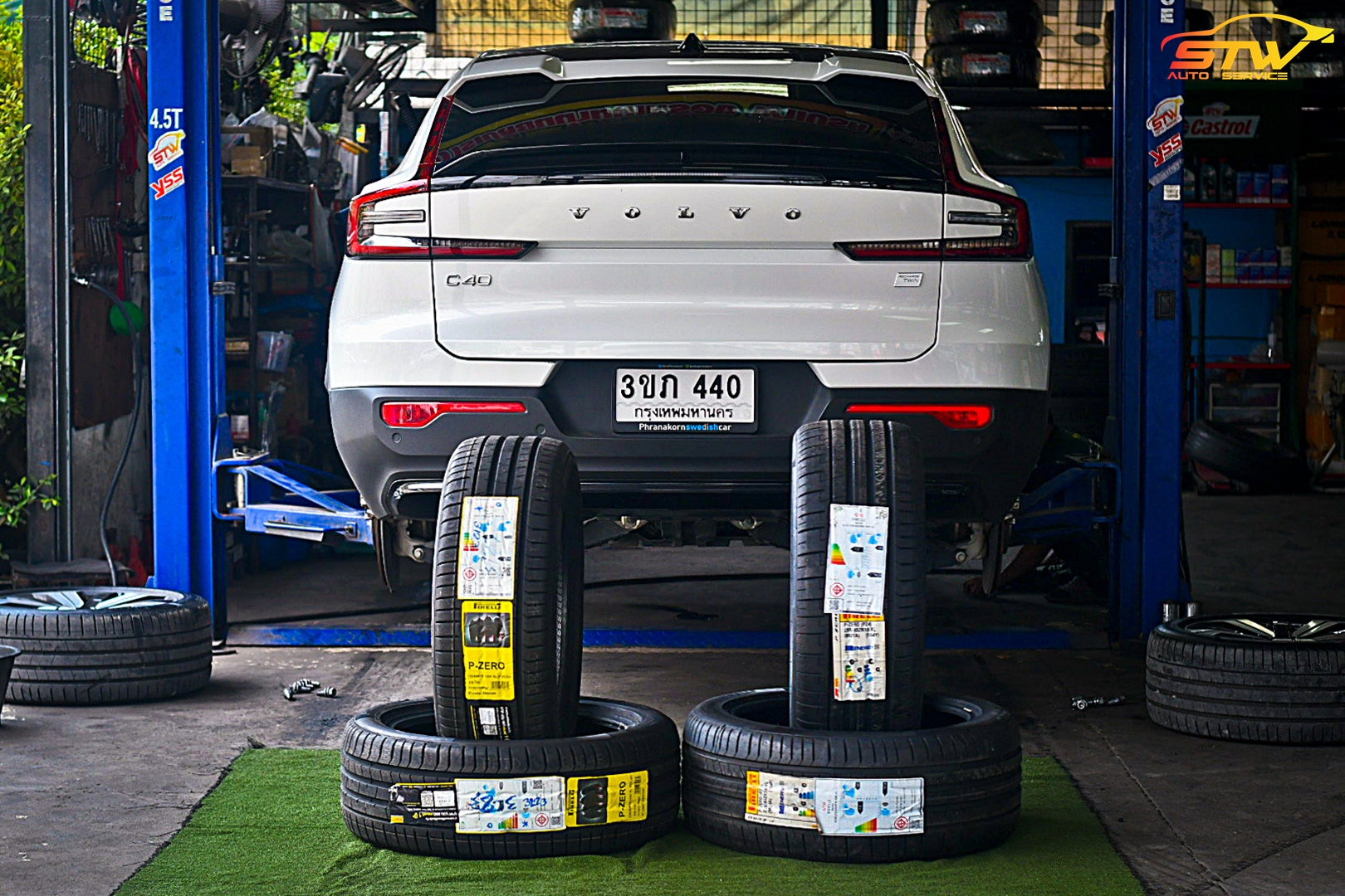 ยาง PIRELLI P Zero PZ4 F 235/50R19 R 255/45R19 ติดตั้งใส่ VOLVO C40