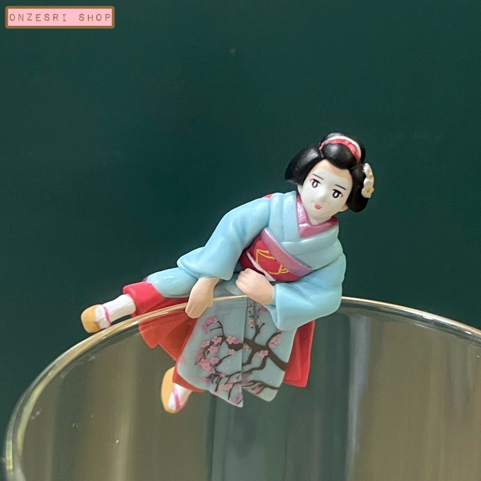 Cup no Fuchiko Japan Set (Limited) สาวน้อยเกาะแก้วลายเอกลักษณ์ประจำญี่ปุ่น ชุดสีแดง มีหลายแบบให้เลือก