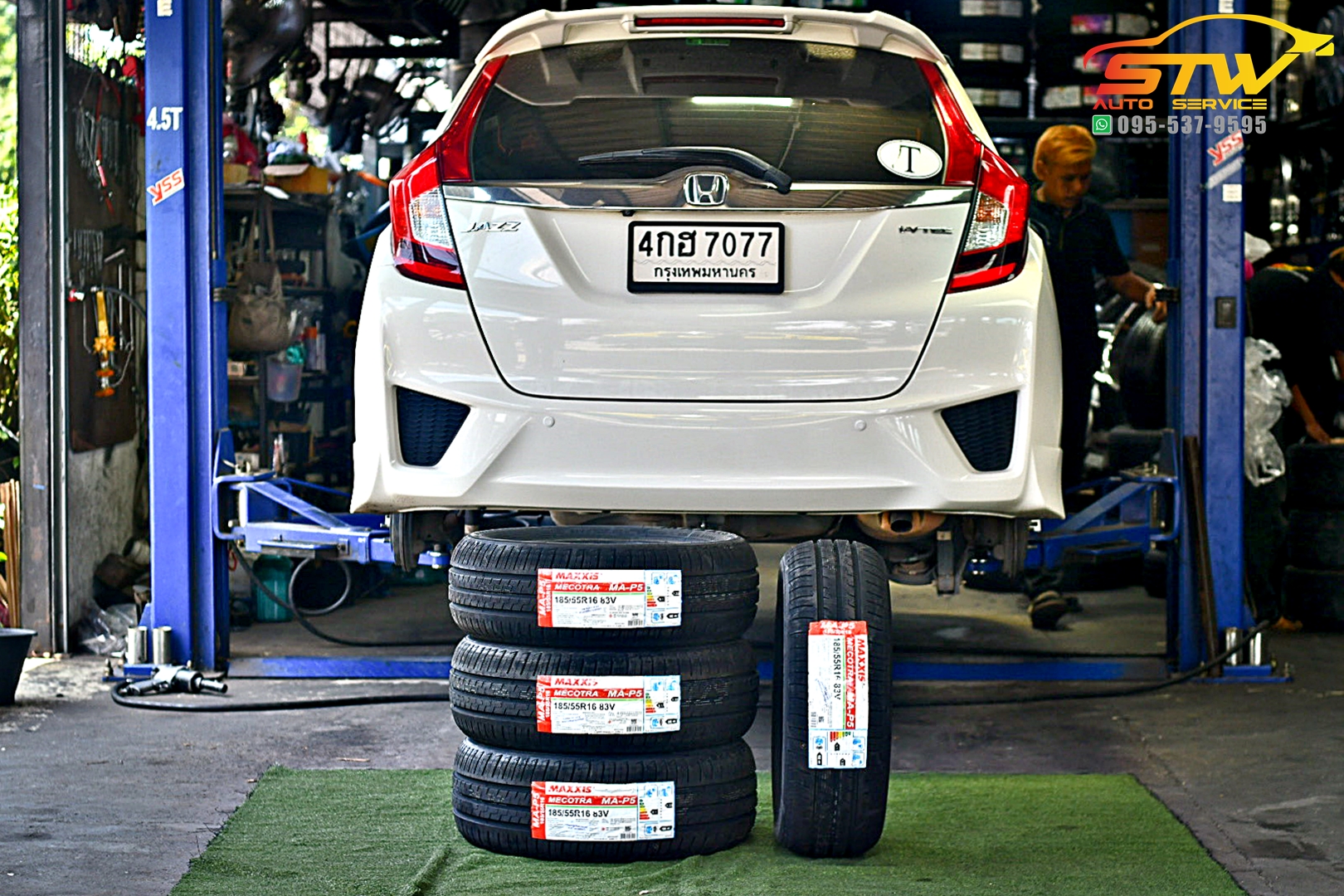 เปลี่ยนยาง HONDA JAZZ GK MAXXIS MAP5 185/55R16 83V