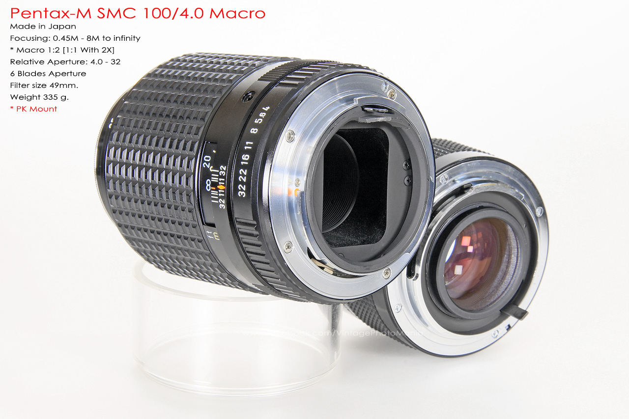 Pentax-M SMC 100/4.0 Macro+2X Converter * PK Mount