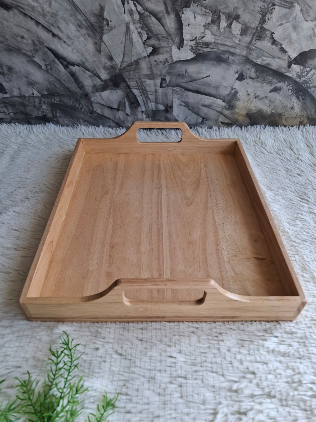 ถาดไม้ยางพารา