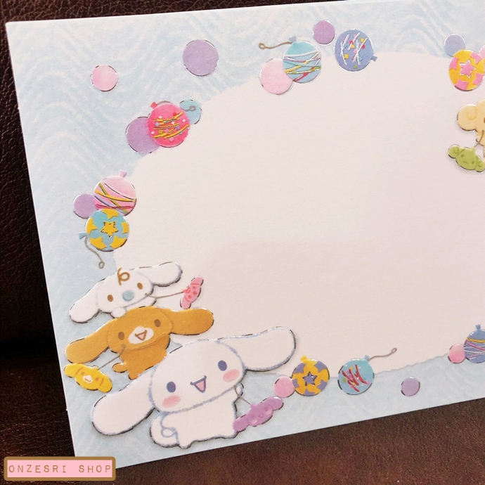 เซ็ตโปสการ์ด Cinnamoroll Japan Exclusive Postcard ตรงลายเป็นแบบปั๊มนูน น่ารักมาก มี 4 ใบในเซ็ต