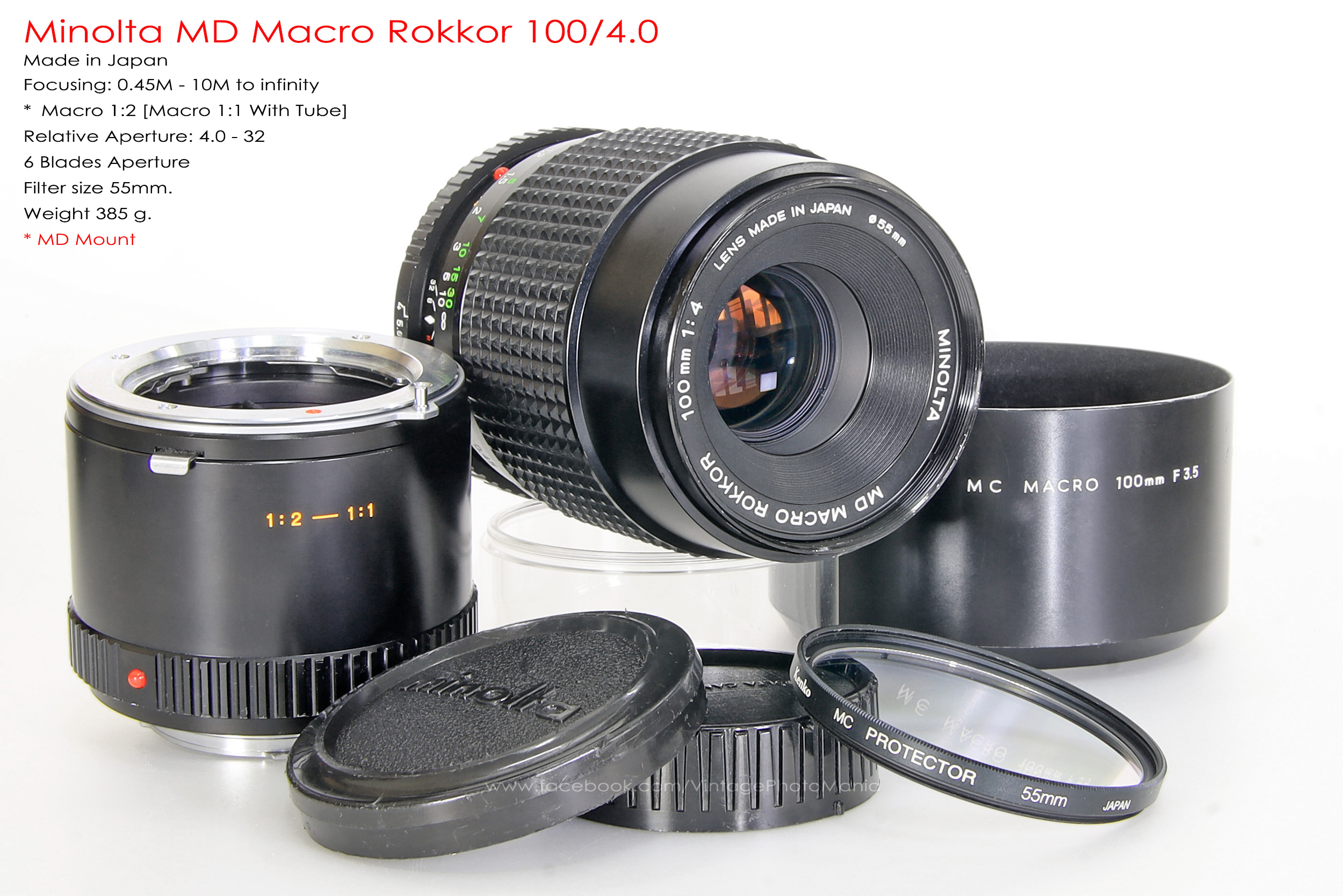 Minolta MD Macro Rokkor 100/4.0 *MD Mount เลนส์เทเลมาโครคมๆ