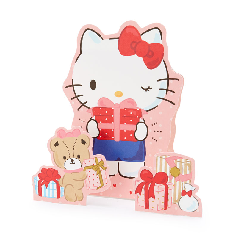 การ์ดเปล่า Sanrio & Seal Card แบบ Hello Kitty สามารถเขียนด้านในได้ มีสติกเกอร์น่ารักให้แปะได้ 1 แผ่น มาพร้อมซองลายน่ารักเข้ากัน ขนาดประมาณ 16.2 x 11 ซม.