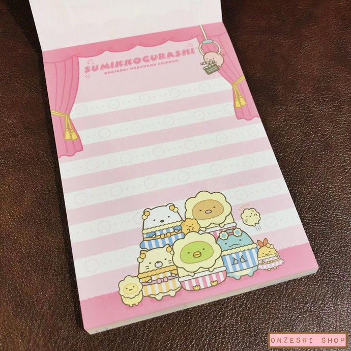 สมุดฉีก Sumikko Gurashi Movie Theatre แบบ Theatre ขนาด 14.8 x 10.5 ซม. มี 4 ลาย รวม 100 แผ่น