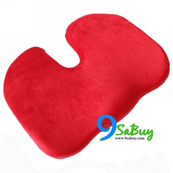 เบาะรองนั่ง เพื่อสุขภาพ memory foam สีแดง ส่งฟรี
