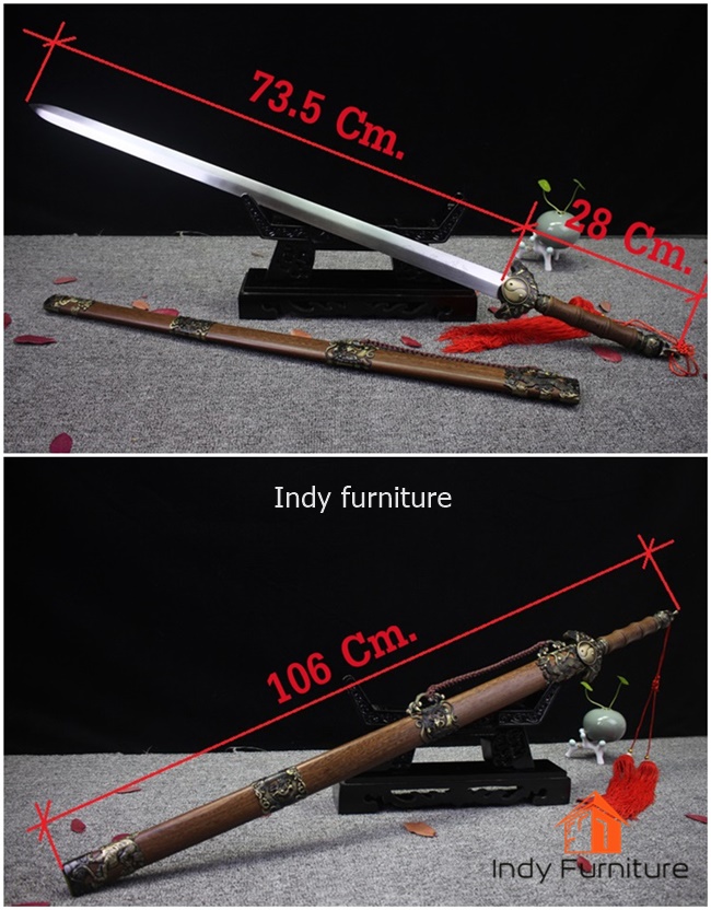 กระบี่ยาว รุ่น Dragon Yin Yang Jian ปลอกไม้