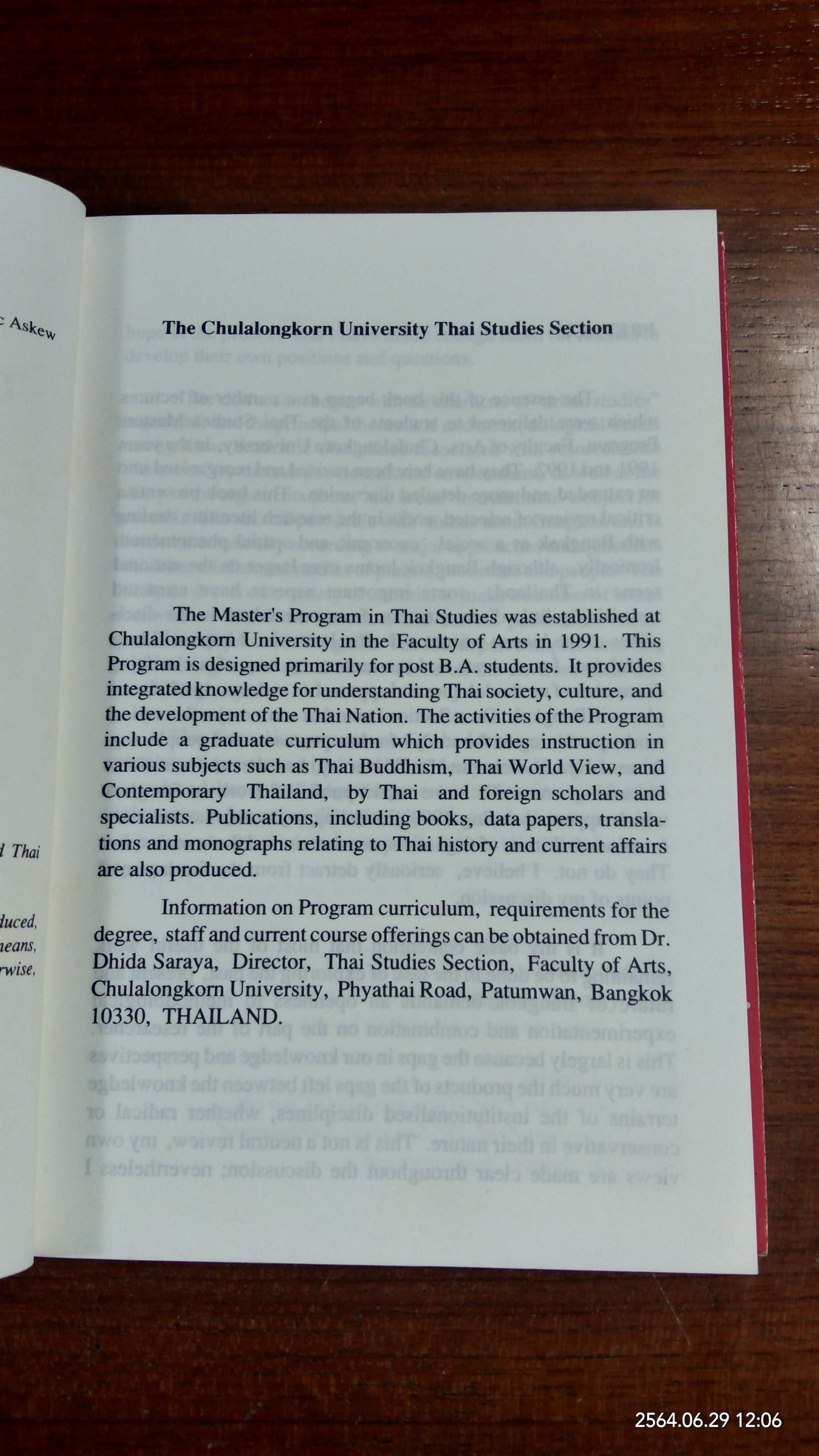 INTERPRETING BANGKOK : The Urban Question in Thai Studies / Marc Askew