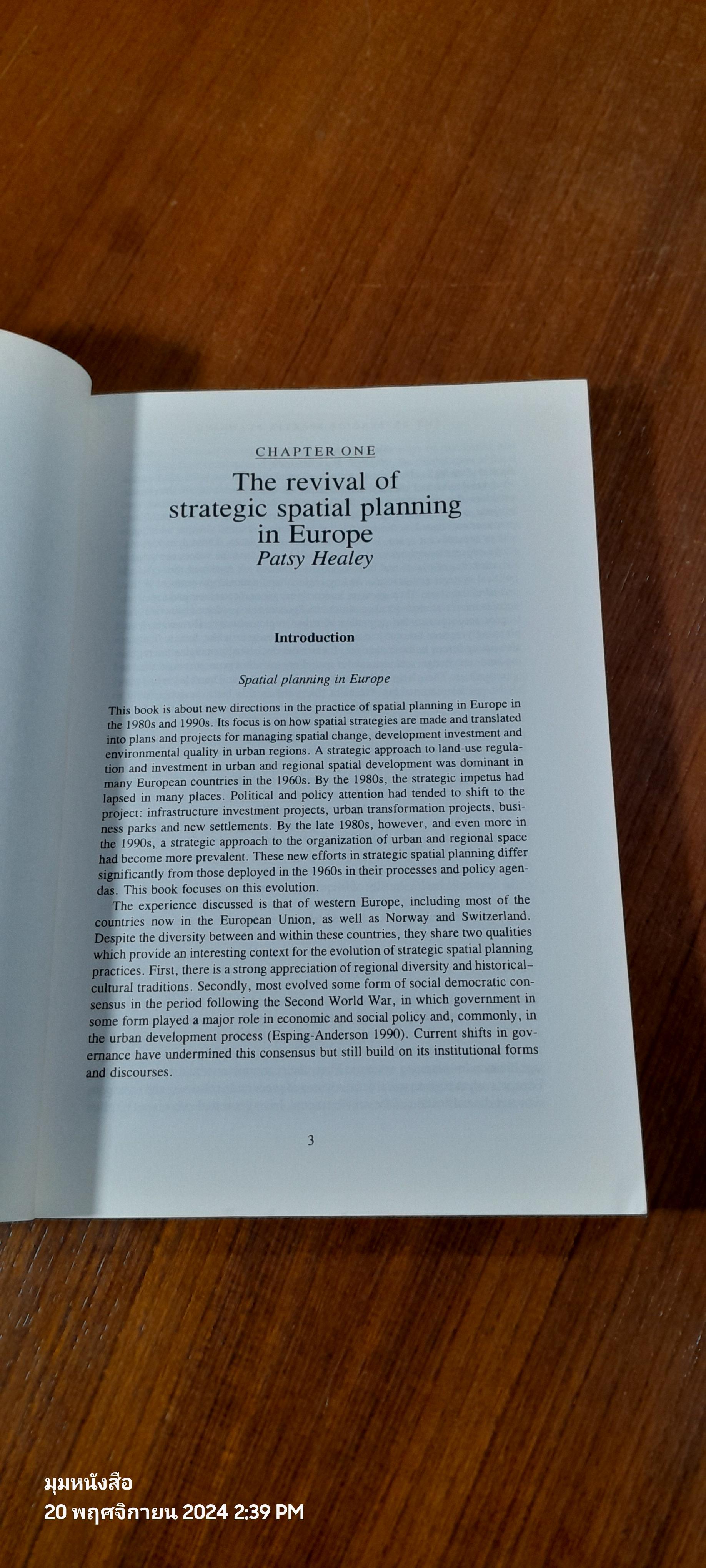 Making Strategic Spatial Plans / Patsy Healey