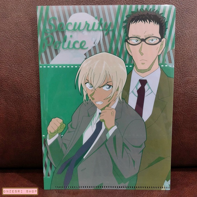 แฟ้มเล็กขนาด A5 ขนาด 14.5 x 20.5 ซม. Detective Conan Mini Clear File 4 ลาย Security Police สีเขียว มาพร้อมซองกระดาษใส่ลายเฉพาะ ไม่มีวางจำหน่ายทั่วไปนะคะ ต้องกดตู้ที่ญี่ปุ่นมาค่ะ