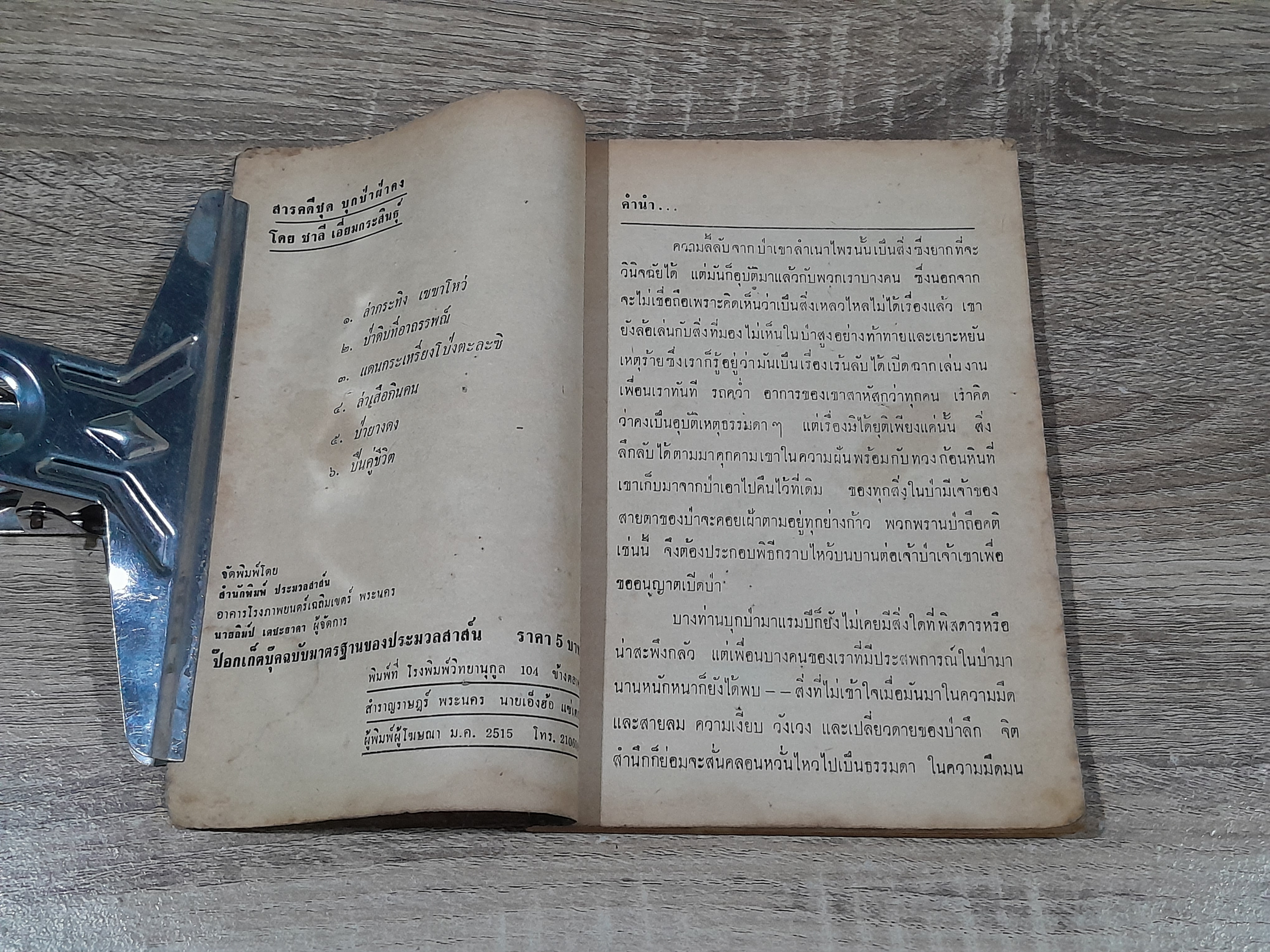 ป่าดิบที่อาถรรพณ์ / ชาลี เอี่ยมกระสินธุ์ (สภาพไม่สมบูรณ์)