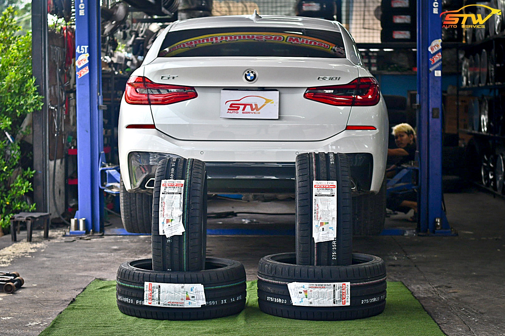 ยาง KUMHO ECSTA PS91 F 245/40R20 99Y R 275/35R20 102Y ติดตั้งใส่ BMW Series 6 630i GT