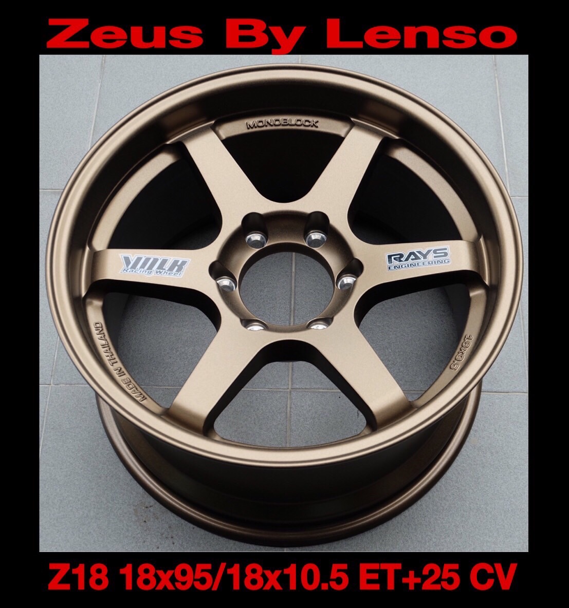 ล้อ TE37 ขอบ 18" x 9.5/10.5 6รู139.7 (ZEUS Z18) งานไทย