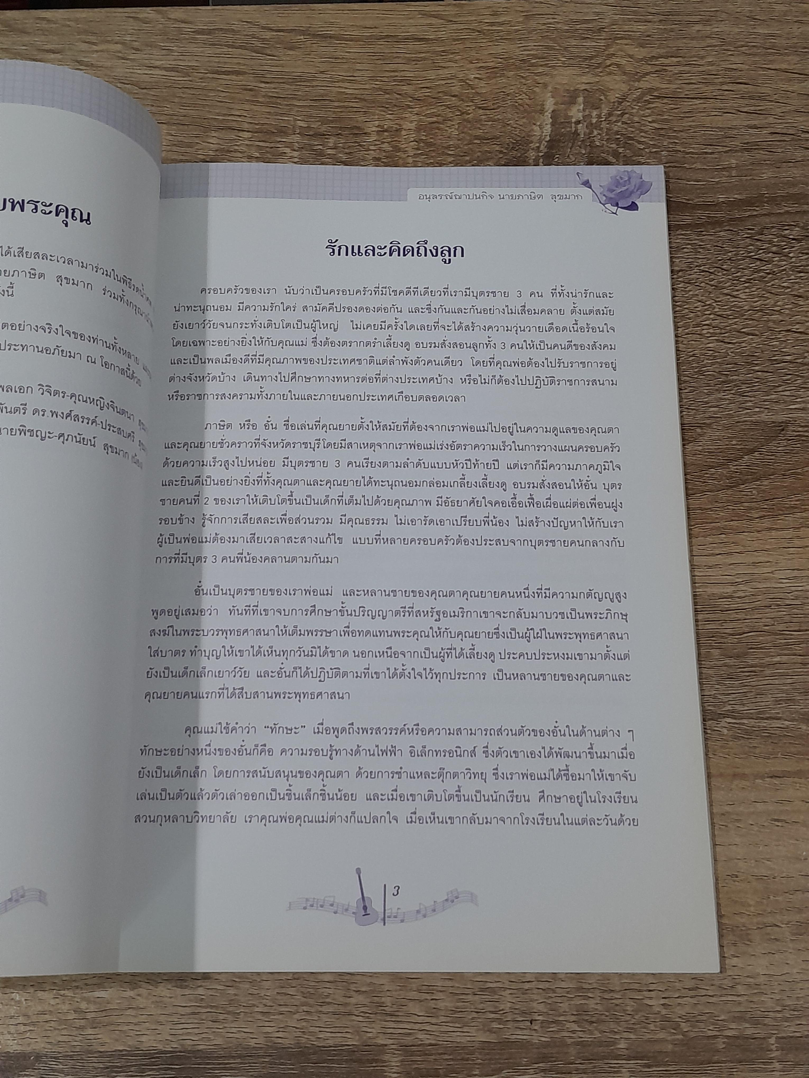 อนุสรณ์ในงานฌาปนกิจศพ นายภาษิต สุขมาก