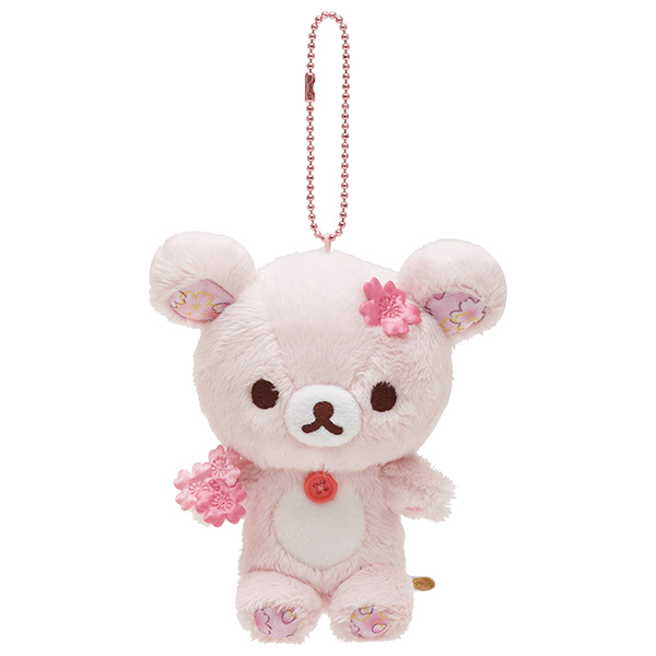 พวงกุญแจตุ๊กตา Sakura Rilakkuma Theme 2025 แบบ Korilakkuma ขนาด 12 x 9.5 x 5 ซม.