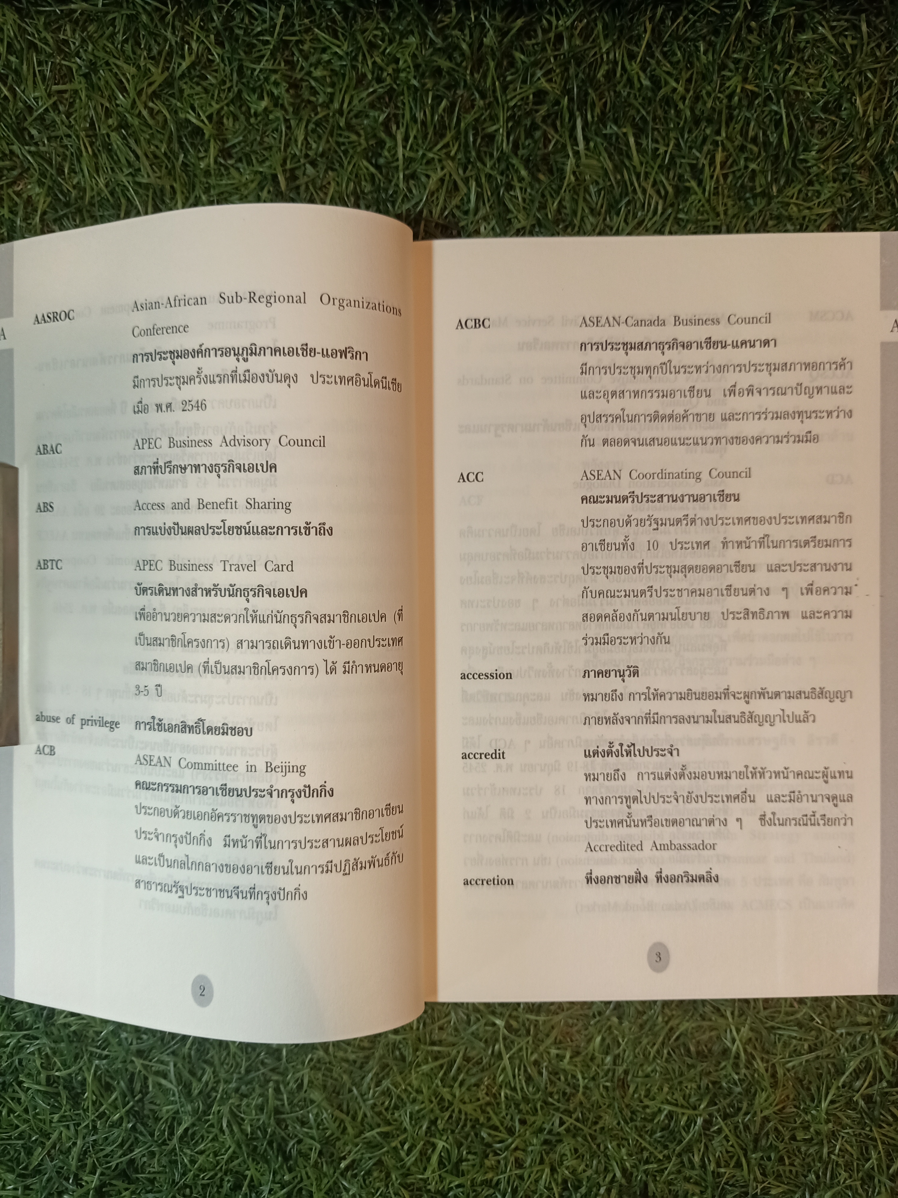 คำศัพท์ - คำย่อ ทางการทูตและการต่างประเทศ / สถาบันการต่างประเทศเทวะวงศ์วโรปการ