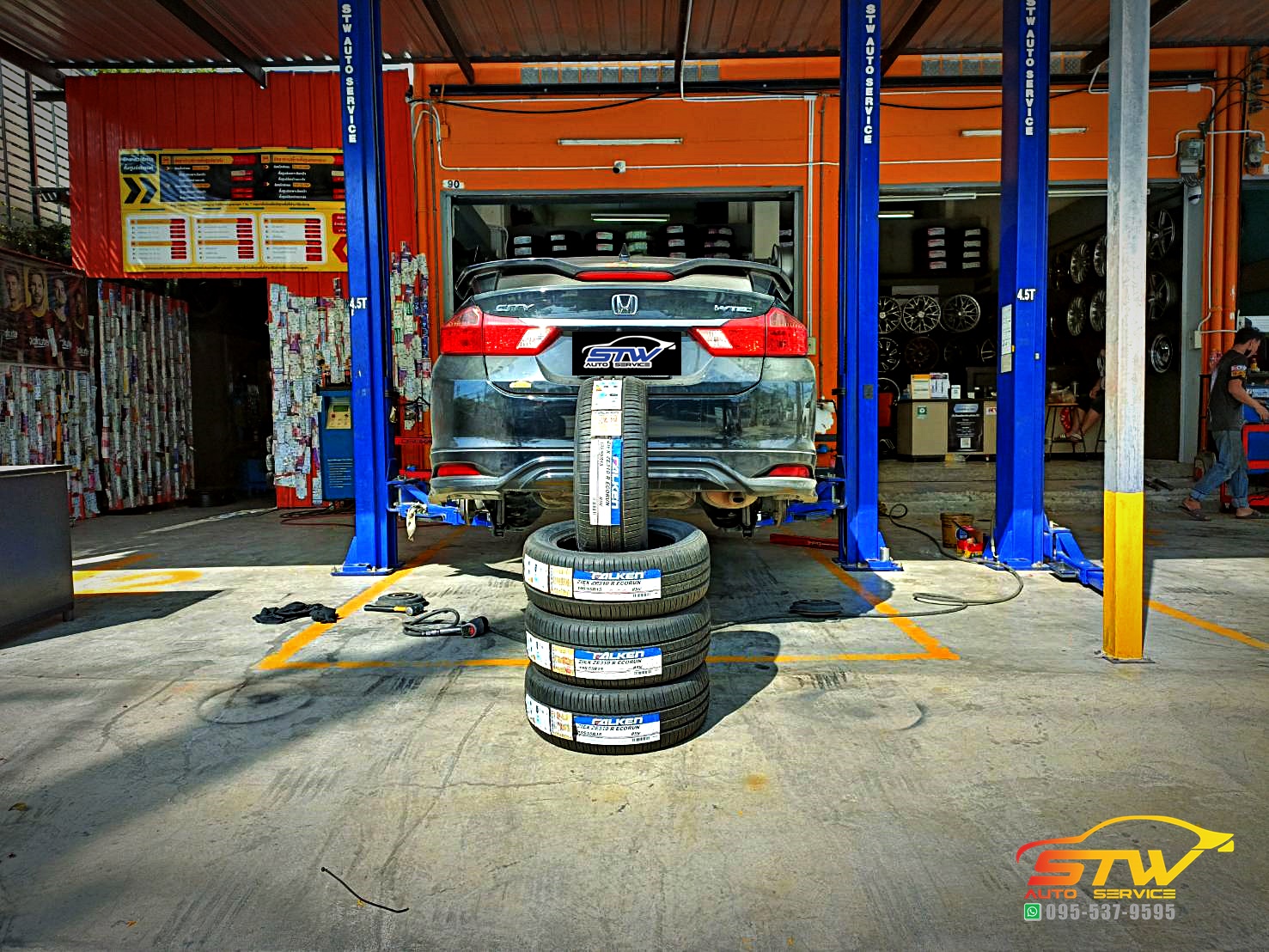 ยาง FALKEN ZIEX ZE310 195/55R15 85V ติดตั้งใส่ HONDA CITY