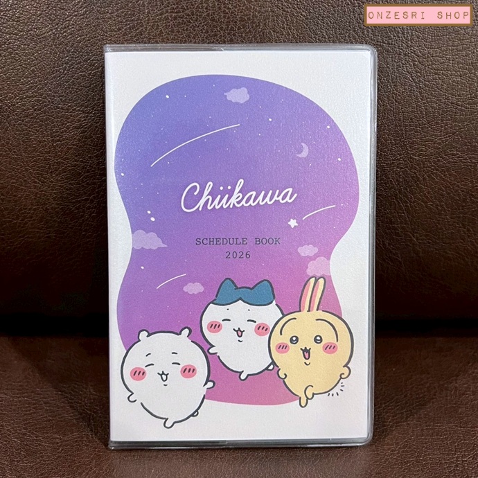 สมุด 2026 Schedule Book เล่มเล็ก B7 ลาย Chiikawa สีขาว ขนาด 8.9 x 13.4 ซม. (64 หน้า) มีให้จดตั้งแต่เดือน 10/2025 - 12/2026 เป็นปฎิทินแบบ monthly