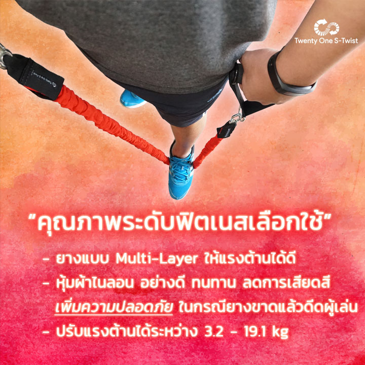 ชุดยางยืดออกกำลังกาย 3 ระดับ (Yoga & Burn Set)