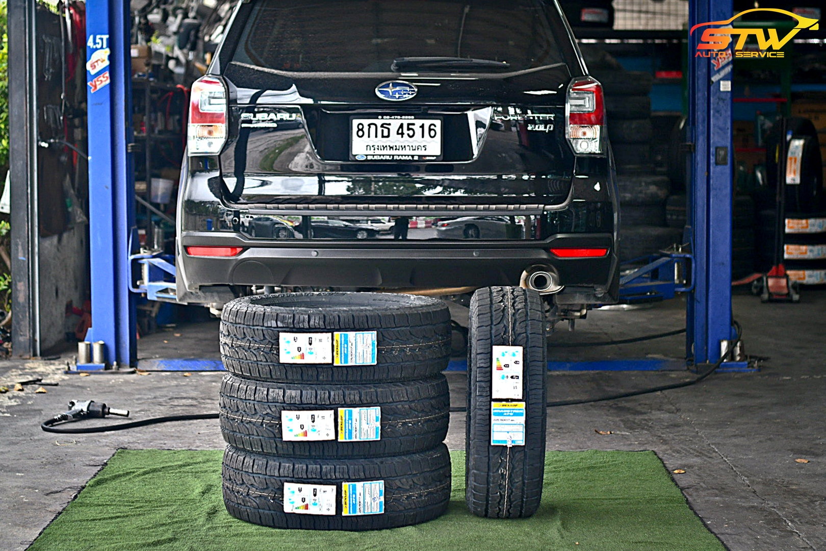 ยาง DUNLOP GRANDTREK AT5 225/60R17 99H ติดตั้งใส่ SUBARU FORESTER