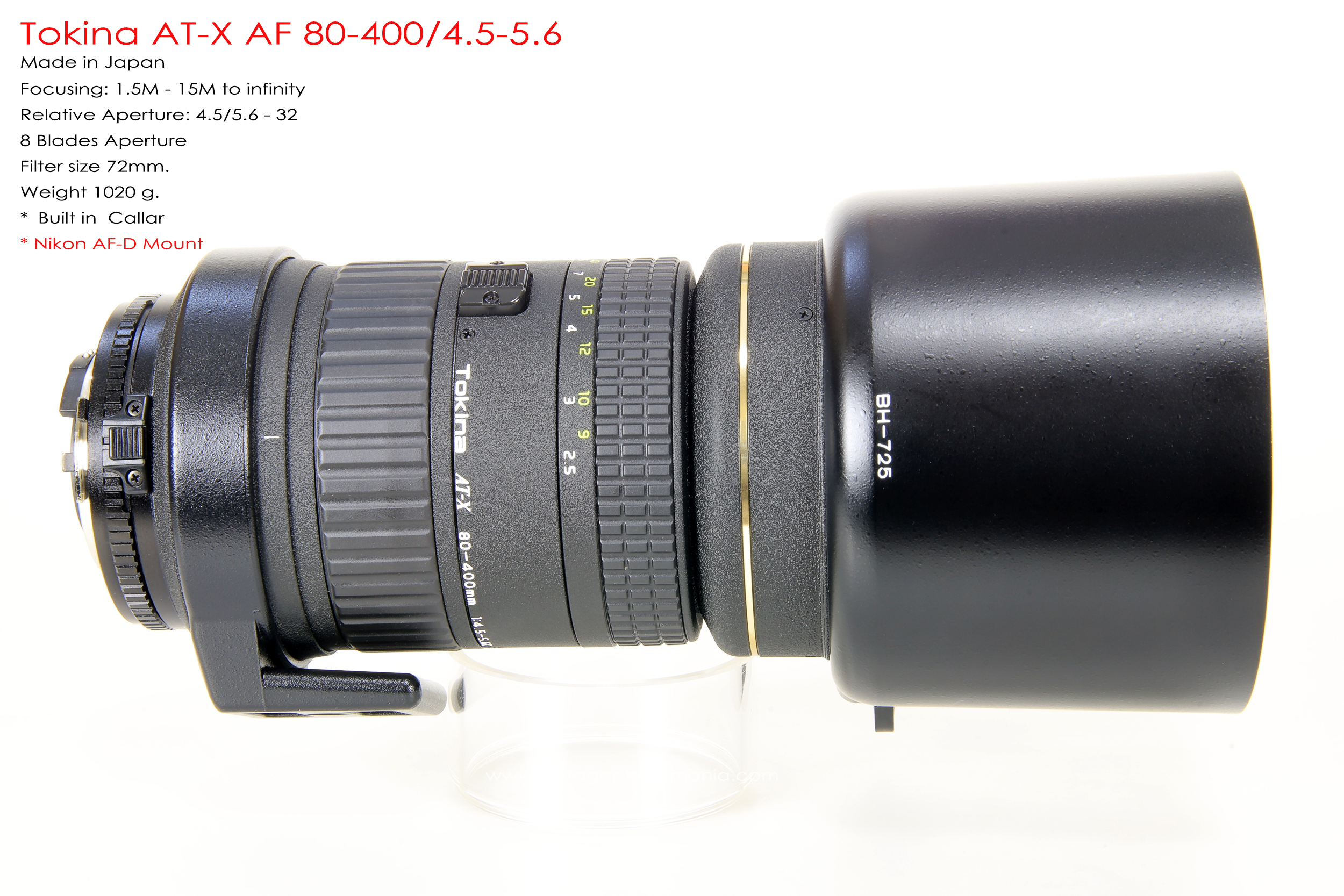 Tokina AT-X AF 80-400/4.5-5.6 *Nikon AF-D Mount เลนส์ซูมซูเปอร์เทเลสำหรับสายถ่ายไกลโดยเฉพาะ