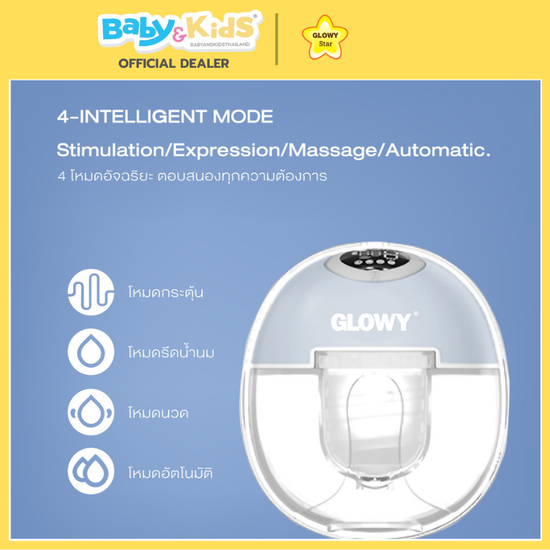 Glowy Wearable Breast Pump Model WP-01 เครื่องปั๊มนมไฟฟ้า