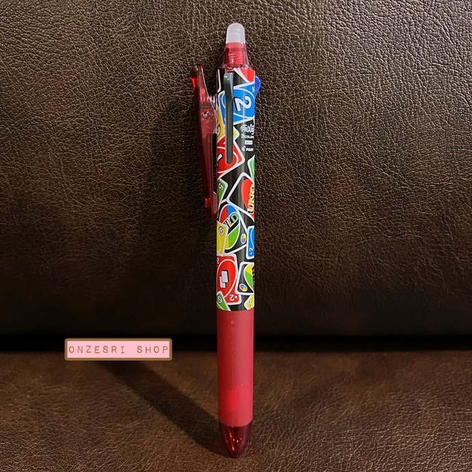 ปากกาลบได้ Pilot Frixion Slim 3C หมึกมี 3 สี น้ำเงิน แดง ดำ หัว 0.5 ลาย Uno สีแดง