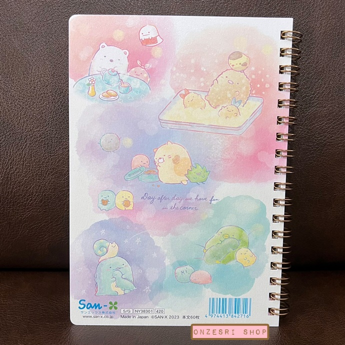สมุดริมลวด Sumikko Gurashi - Random Moment แบบสีม่วง ขนาด B6 (18 x 12.5 ซม.) 120 หน้า