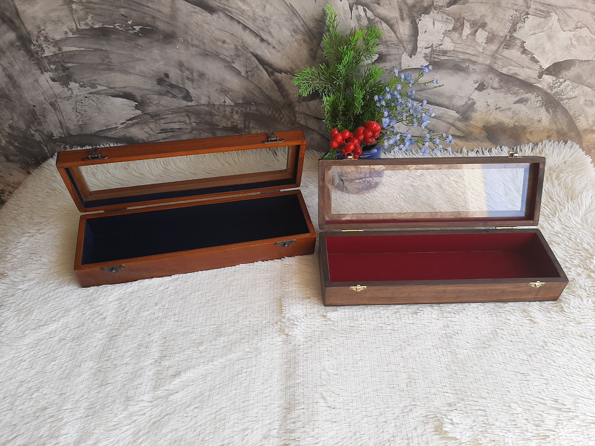 กล่องไม้ฝากระจก