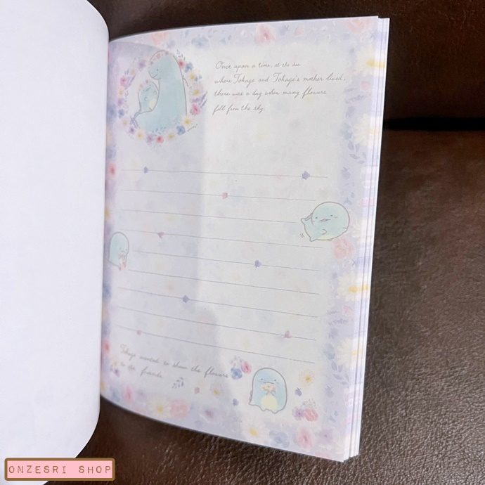 สมุดเล่มเล็ก ลาย Sumikko Gurashi Tokage Memories แบบคุณลูกเกาะหลัง ขนาด 14 x 10.5 x 1.2 ซม. มี 4 ลาย รวม 120 แผ่น
