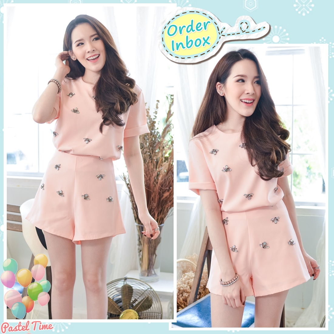 Sweet Diamond Set (เซทเสื้อ+กางเกง) : Size L