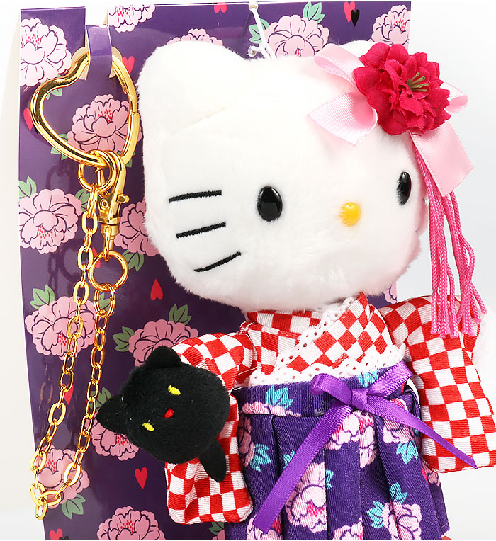 พวงกุญแจตุ๊กตา Hello Kitty Modern Kimono (Limited) แบบห่วงทองยาว ขนาด 10 x 6 x 15.5 ซม.