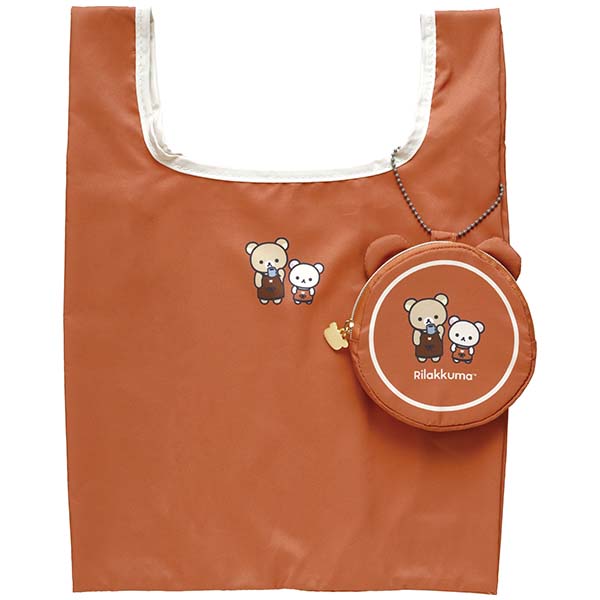 กระเป๋า BASIC RILAKKUMA HOME CAFE Shopping Bag ขนาด 36 x 26 x 10 ซม. / พับแล้วเหลือ 11 x 11 x 2.5 ซม.
