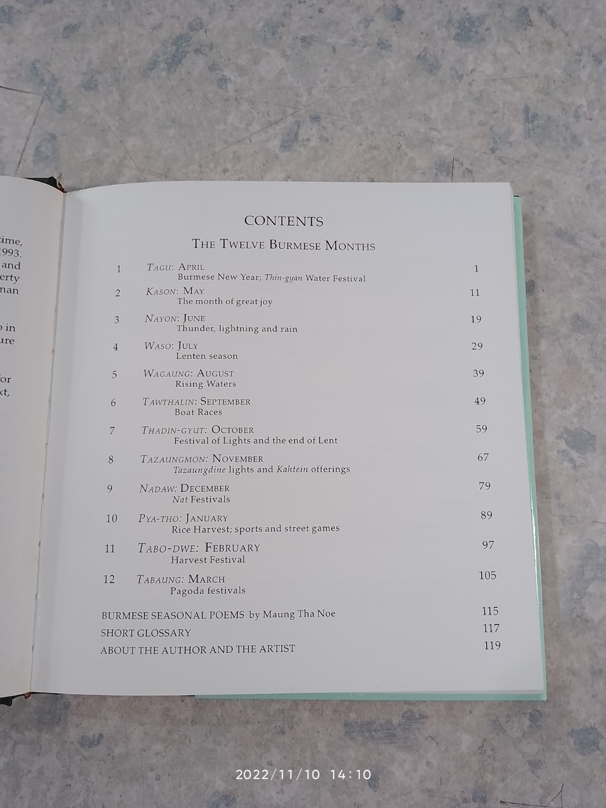 Festivals and flowers of the twelve Burmese seasons / Khin Myo Chit / Paw Oo Thet