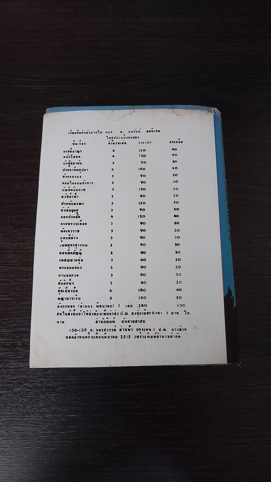 พรหมชาติ ฉบับหลวง / โหรหลวง (ชำรุดมีซ่อมแซม)