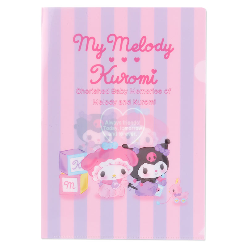 Set แฟ้มลาย My Melody & Kuromi Baby Series มี 3 แฟ้มในเซ็ต ขนาด A4 และแบบซอง Ticket Holder 2 อัน