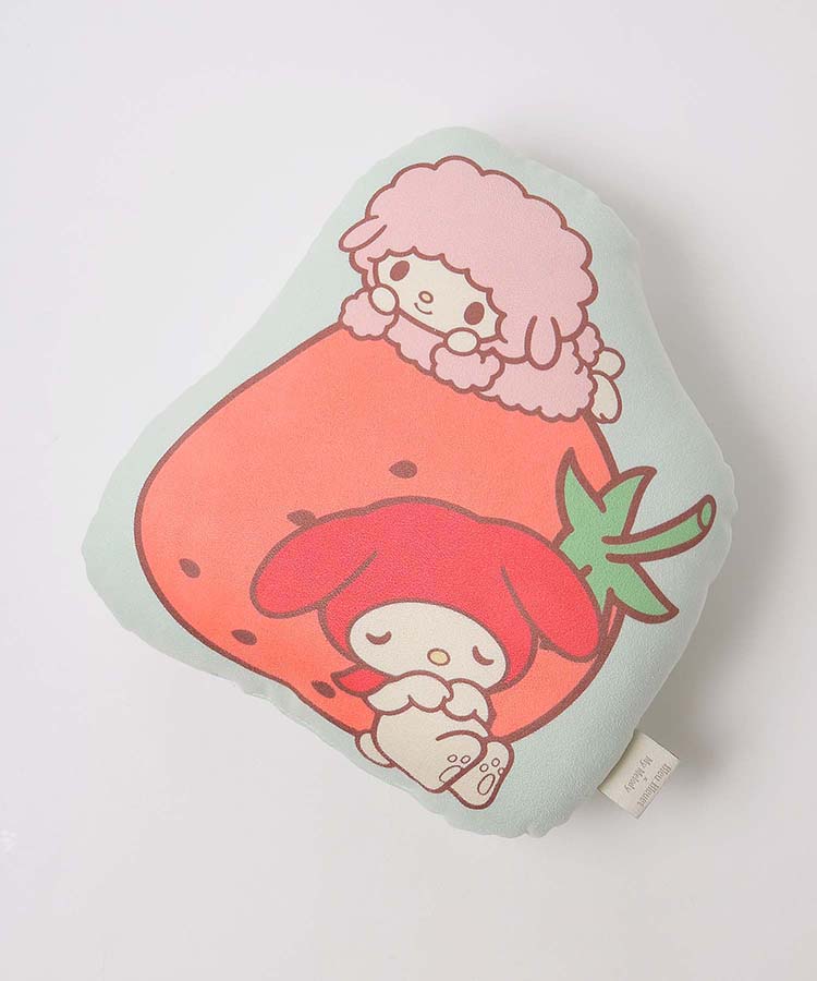 หมอนเล็ก/ตุ๊กตา Sanrio x Bleu Bleuet Cushion (Limited) แบบ My Melody & My Sweet Piano Strawberry ขนาด 31 x 28 ซม. มีเฉพาะที่ร้าน Bleu Bleuet ที่ญี่ปุ่นเท่านั้น