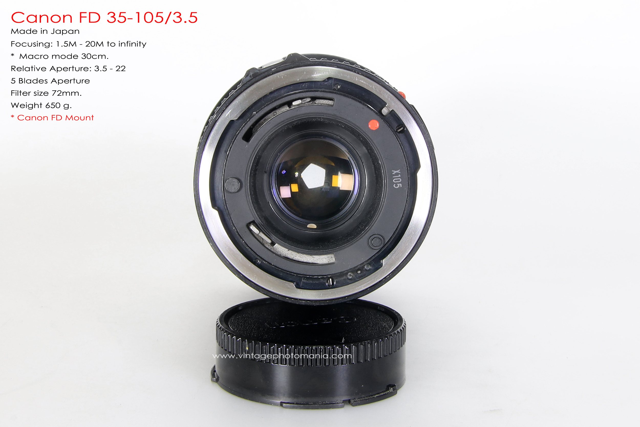 Canon FD 35-105/3.5 *FD Mount เลนส์อเนกประสงค์ไวแสงเอฟไม่ไหล
