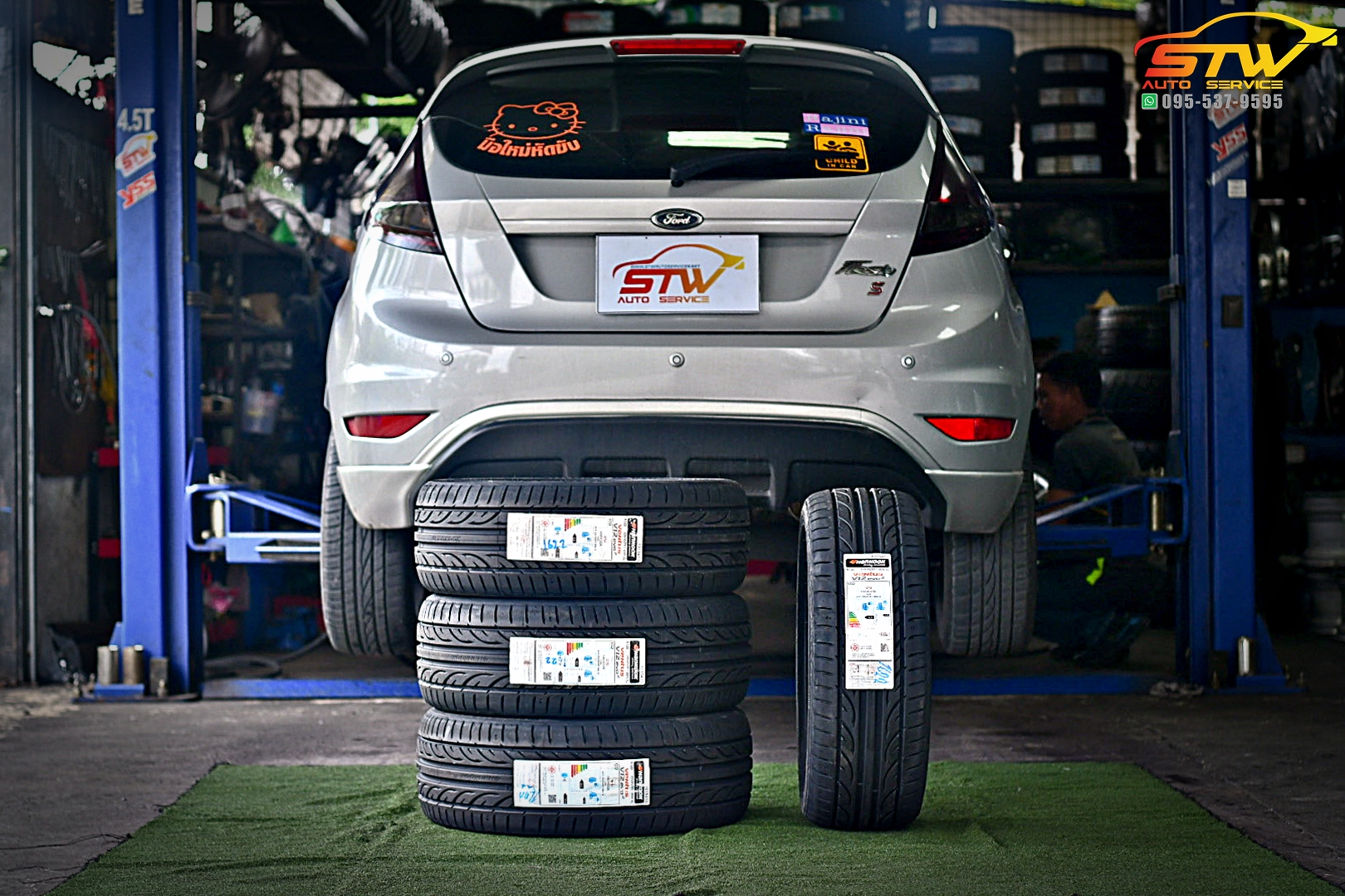 เปลี่ยนยาง FORD FIESTA HANKOOK VENTUS V12 evo 205/45R17 88W