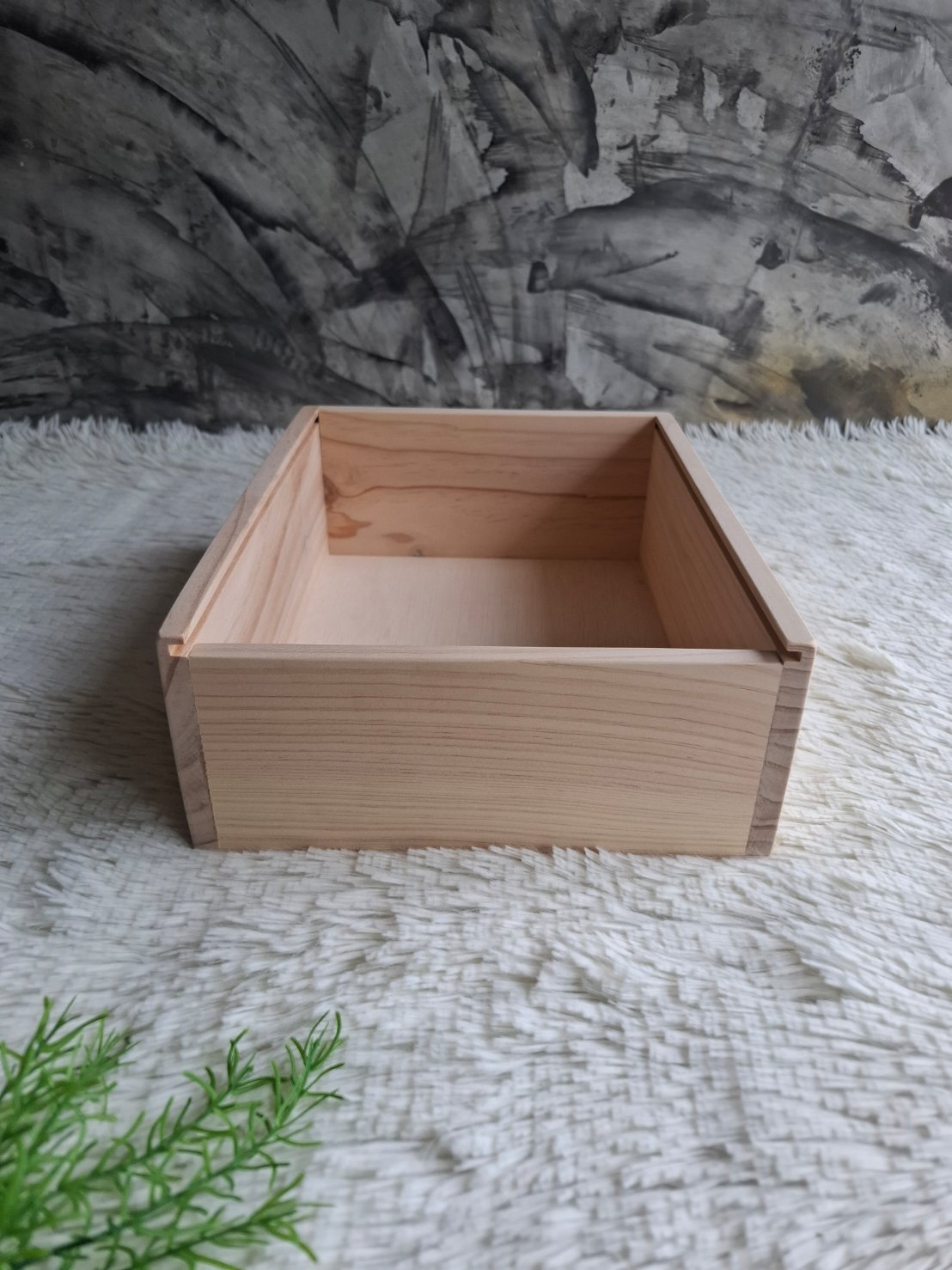 กล่องไม้สนแบบฝาสไลด์