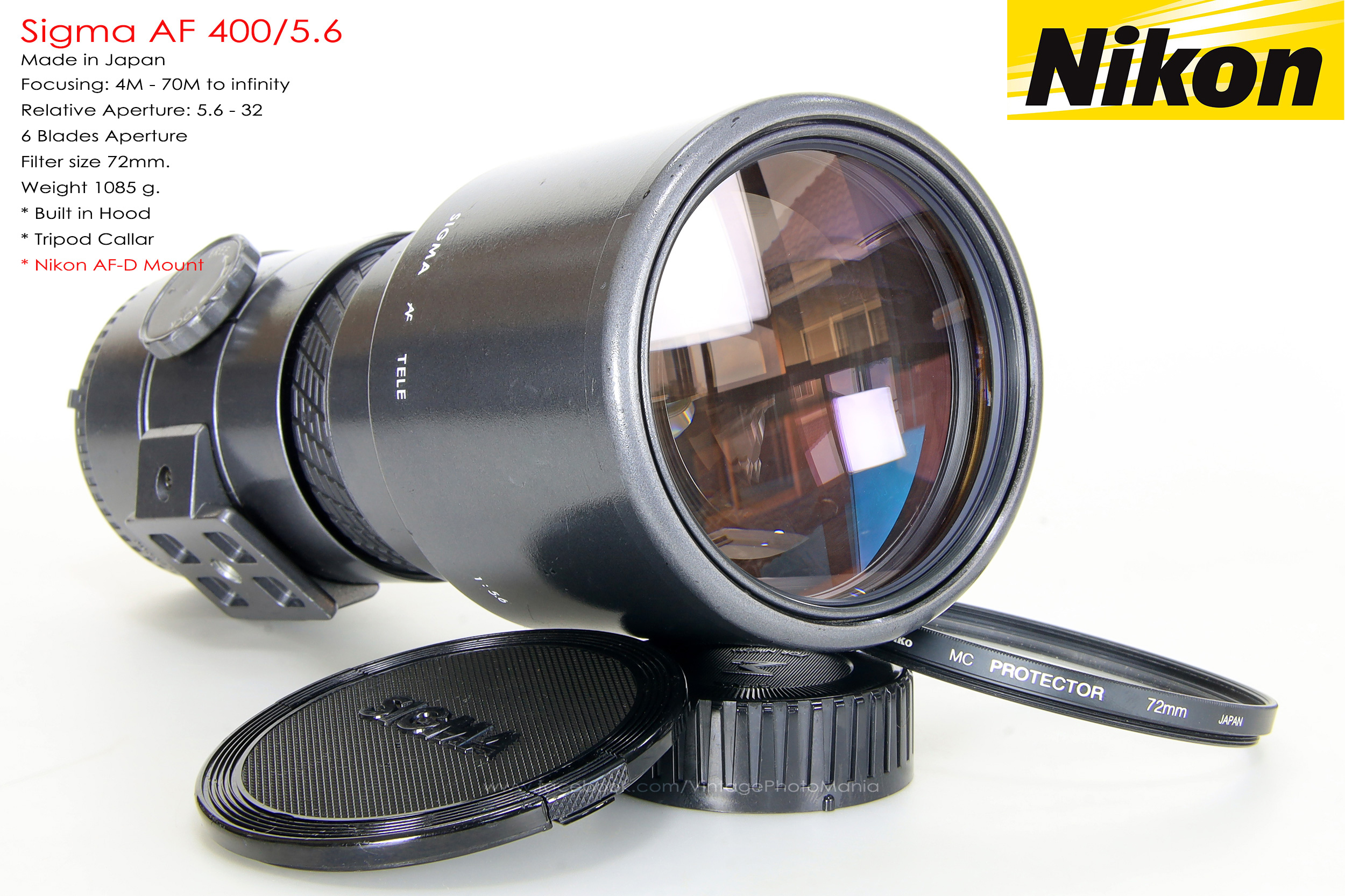 Sigma AF 400/5.6 *Nikon AF-D Mount เลนส์ซูมซูเปอร์เทเลสายถ่ายนกเอฟกว้าง