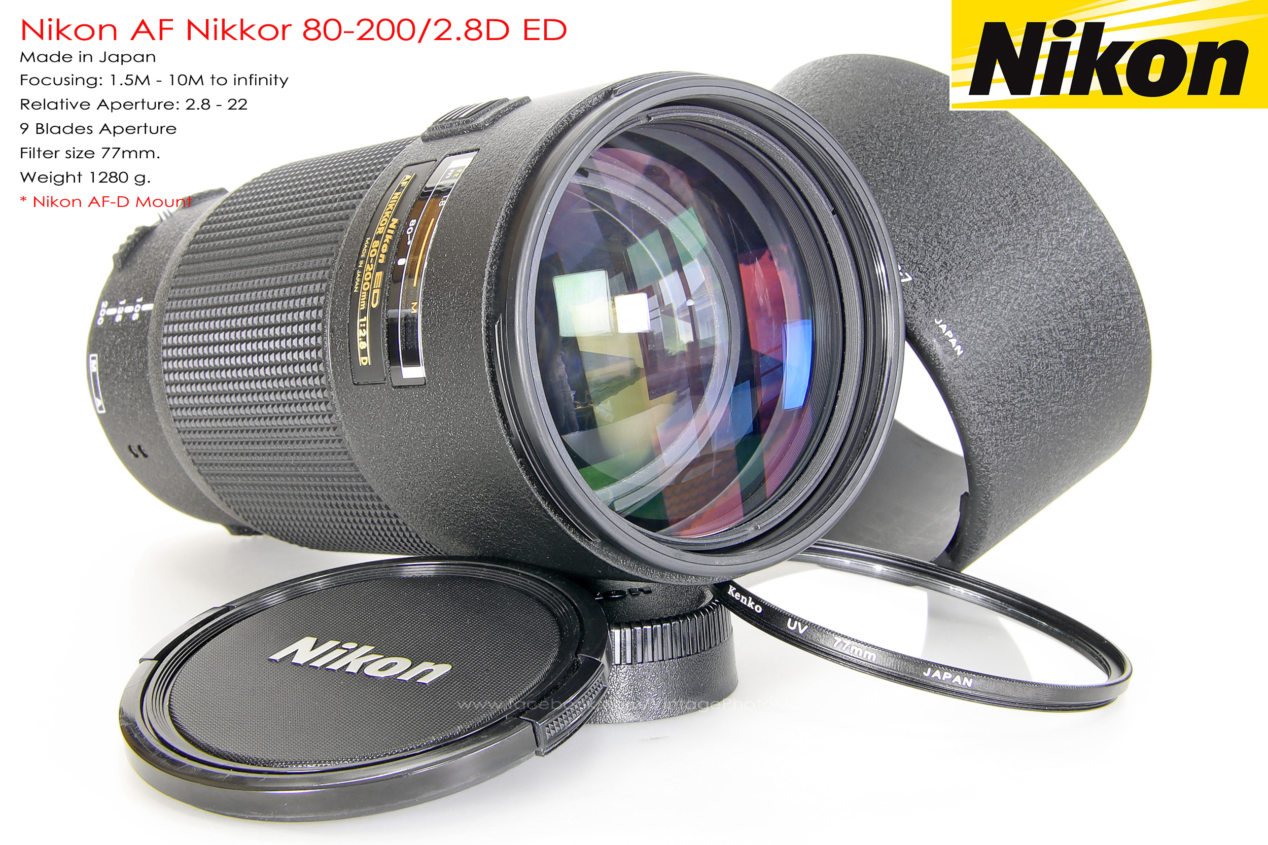 Nikon AF Nikkor 80-200/2.8D ED *Nikon AF-D Mount เลนส์ซูมระดับโปรเอฟกว้างละลายหลังสวย