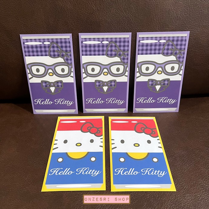 ซองใส่เงิน/จดหมายน่ารัก ๆ ขนาดเล็ก ลาย Hello Kitty ลาย Can ขนาด 12 x 7 ซม. มี 5 ซองในเซ็ต