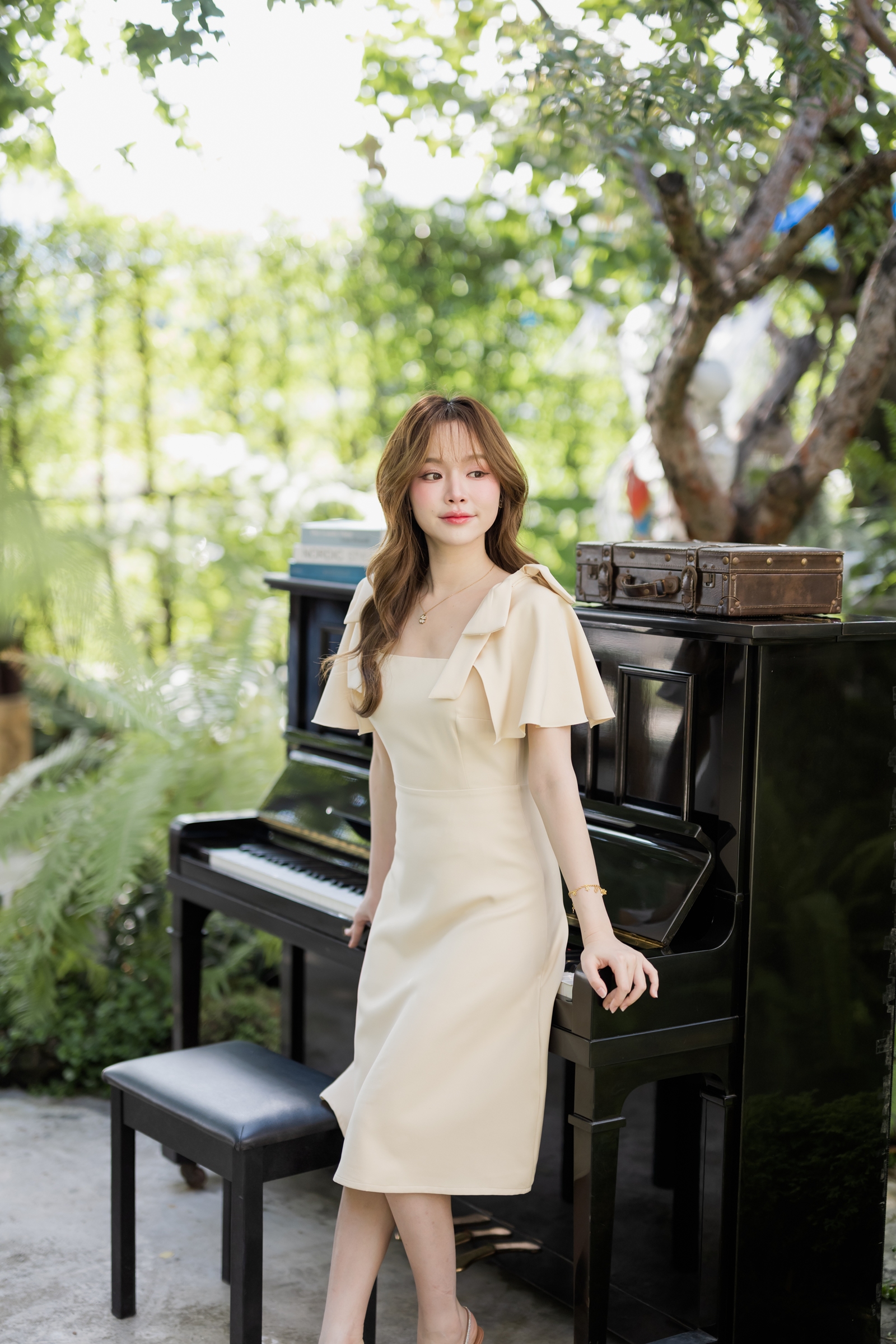 Bellette Bow Shoulder Dress